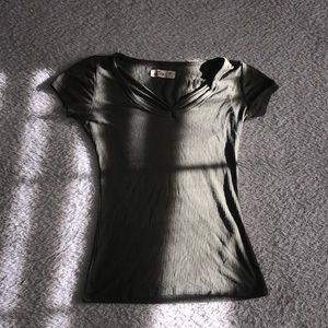 Army Green Tight Hollister Shirt